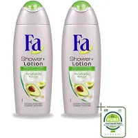 Fa 2 x - Douchecrème Met Lotion - Avocado - 250 ml - Grootverpakking - Vaatwasstrips - Douchecrème - Bodylotion - Avocado Geur - Hydratatie - Huid Verzorging