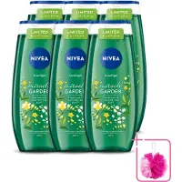 Nivea 6 x - Douchegel - Freesia & Groene Thee - 250 ml - Bulkverpakking - Douchegel - Douchemop - Freesia