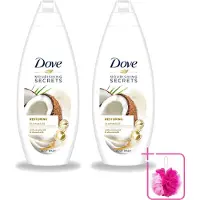 Dove 2 x Nourishing Secrets - Douchegel - Kokosolie & Amandel melk - Sulfaatvrij - 250 ml - Bulkverpakking - Douchegel - Douchemop - Kokosolie
