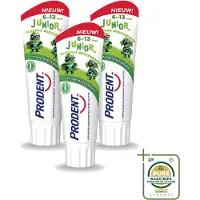 Prodent 3 x – Tandpasta Glazuurbeschermer – Kids 6+ – 75 ml - Wasstrips - Glazuurbeschermer - Kindertandpasta - Gaatjespreventie - Fluoride - Tandgezondheid