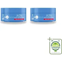 Taft 2 x - Ultra 2 - Styling Wax - Flexibele textuur - 75 ml - Grootverpakking - Vaatwasstrips - Haartypen - Styling Wax - Flexibele Hold - Glanzend Haar - Vegan Haarproduct