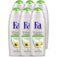 Fa 6 x - Douchecrème Met Lotion - Avocado - 250 ml - Voordeelverpakking - 6 stuks