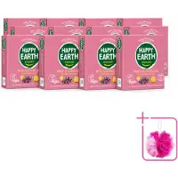 Happy Earth 12 x – Shower Bar – 100% Natuurlijk Lavender Ylang – 90 g - Bulkverpakking - Douchegel - Douchemop - Natuurlijke douchegel