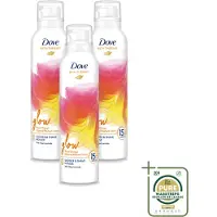 Dove 3 x – Douche- & Scheerschuim – Bath Therapy Glow – 200 ml - Wasstrips - Douche En Scheerschuim - Huidverzorging - Niacinamide - Stralende Huid - Huidbarrière