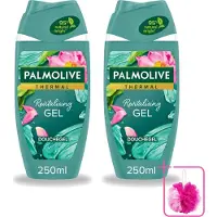 Palmolive 2 x - Thermal - Douchegel - Algen & Lotusbloem - Revitalising Gel - 250 ml - Bulkverpakking - Douchegel - Douchemop - Algenextract