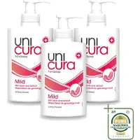 Unicura 3 x - Vloeibare Zeep Mild - Verzachtend - 250 ml - Wasstrips - Handzeep - Antibacterieel - Milde Handzeep - Handen Reinigen - Hygiëne
