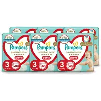 Pampers 6 x – Luierbroekjes – Premium Care Pants Maat 3 – 48 Luiers - Voordeelverpakking - 6 stuks