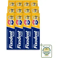 Fixodent 12 x Plus – Kleefpasta – Dual Power – 40 g - Wasstrips - Kleefpasta - Kunstgebit - Bijtkracht - Fixatie - Kunstgebit Kleefpasta