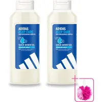Adidas 2 x – Douchegel – Active Skin & Mind Deep Care – 400 ml - Bulkverpakking - Hydratatie na sport - Douchemop - Huid verzorging
