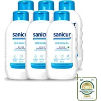 Sanicur 6 x – Bad & Douchegel – Original – 300 ml - Wasstrips - Bad En Douchegel - Milde Reiniging - Hydraterende Badgels - Huidverzorging - Gevoelige Huid