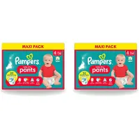 Pampers 2 x - Baby-Dry Pants - Luierbroekjes - Maat 4 (9-15 kg) - Extra Droog - 90 Luiers - Voordeelverpakking - 2 stuks