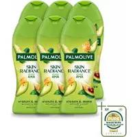 Palmolive 6 x – Douchegel – Skin Radiance Avocado Honey – 250 ml - Wasstrips - Douchegel - Exfoliatie - Huidverzorging - Stralende Huid - Avocado
