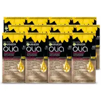 Garnier 12 x - Olia 8 - Haarkleuring - Lichtblond - Zonder Ammoniak - 60% Olie - Permanente Kleur - Voordeelverpakking - 12 stuks