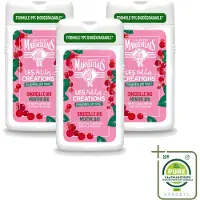 Le Petit Marseillais 3 x - Douchegel - Rode bessen & Munt - Hydraterend - 250ml - Grootverpakking - Vaatwasstrips - Douchegel - Hydraterende Douchegel - Rode Bessen - Munt - Biologische Douchegel