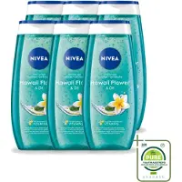 Nivea 6 x – Douchegel – Hawaii Flower & Oil – 250 ml - Grootverpakking - Vaatwasstrips - Douchegel Hawaii - Douchegel Met Olie - Huid Verzorging - Huid Hydraat - Huid Comfort
