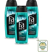 Fa 3 x Men - Extreme Cool - 2 in 1 Douchegel & Shampoo - Menthol - 250 ml - Wasstrips - Douchegel En Shampoo - Menthol - Verfrissend - Lichaam Reinigen - Haar Reinigen