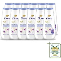 Dove 12 x – Douchecrème – Anti-Stress – 225 ml - Wasstrips - Douchecrème Anti-stress - Ontspannende Douche - Droge Huid Verzorging - Blauwe Kamille - Havermelk