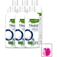 Neutral 6 x – Douchegel – Sensitive Skin – 900 ml - Bulkverpakking - Gevoelige huid - Douchemop - Droge huid