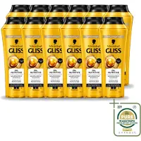 GLISS 12 x Schwarzkopf Oil Nutritieve Shampoo voor droog haar - 250 ml - Voordeelverpakking - 12 stuks