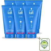 Taft 6 x - Ultra 4 - Styling Gel - Stevige fixatie - 150 ml - Grootverpakking - Vaatwasstrips - Haargel - Stevige Fixatie - Arginine Formule - Haartype - Haartypen
