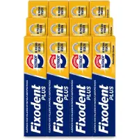 Fixodent 12 x Plus – Kleefpasta – Dual Power – 40 g - Voordeelverpakking - 12 stuks