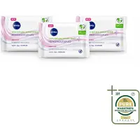 Nivea 3 x - Reinigingsdoekjes - Verzachtend - Droge Huid - Verwijdert Waterbestendige Make-up - 25 Doekjes - Wasstrips - Gezichtsreiniging - Droge Huid - Make-up Verwijderen - Amandelolie - Hydra Iq