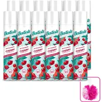 Batiste 12 x - Cherry - Droogshampoo - Kersenbloesem Geur - Verfrist en Geeft Volume - 200ml - Bulkverpakking - Droogshampoo - Douchemop - Kersengeur