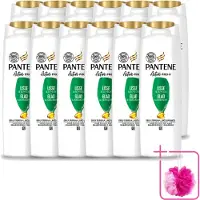 Pantene 12 x - Shampoo - Glad & Zijdezacht - Voedt en Versterkt - Voor Pluizig Haar - 225 ml - Bulkverpakking - - Douchemop - Shampoo