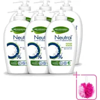 Neutral 6 x - Vloeibare Handzeep - Gevoelige Huid - 0% Parfum & Kleurstof - 100% Biologisch Afbreekbaar - 250 ml - Bulkverpakking - Vloeibare handzeep - Douchemop - Gevoelige huid