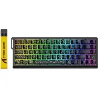 Attack Shark X68 HE Gaming Toetsenbord, Hall Effect, Compact 66 Toetsen - Contour Zwart
