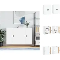 vidaXL Wandkast, wit, 69,5 x 34 x 90 cm, van houtvezel