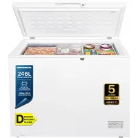 Heinner HCF-HM246INVCD Vrieskist 246 L, Koelkast/Vriezer, LED-display, Vergrendelbaar, Wit