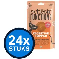 Schesir 24x - Functions Digestion Topper - Kattenvoer - 12x40g