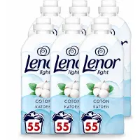 Lenor 6 x Light - Wasverzachter - Katoen - Fris & Zacht - 55 Wasbeurten - Voordeelverpakking - 6 stuks
