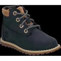 Timberland Toddler Pokey Pine Mid Lace Up With Zip Boot Dk Blue Nubuck W Md Brown-Schoenmaat 28