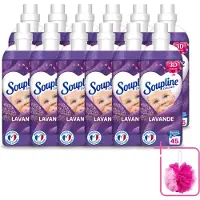 Soupline 12 x - Wasverzachter - Lavendel - 45 Wasbeurten - 1L - Bulkverpakking - Wasverzachter - Douchemop - Wasgoed verzorgen