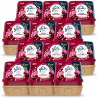 Glade 12 x - Badkamer Gel - Luscious Kers & Pioenroos - 180 g - Voordeelverpakking - 12 stuks