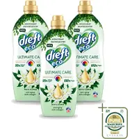 Dreft 3 x ECO - Wasverzachter - Gekleurde Was - Witte Bloem - Anti-Veroudering - 38 Wasbeurten - Wasstrips - Wasverzachter - Anti-aging - Kleurbescherming - Collageen - Wasgoed Verzorgen