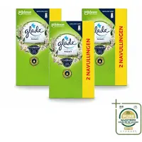 Glade 3 x - Touch & Fresh Navulling - Lelietje-van-dalen - 2 × 10 ml - Wasstrips - Luchtverfrisser - Geur - Fris - Bloemige Geur - Muguet