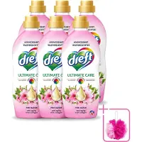 Dreft 6 x - Ultimate Care - Wasverzachter - Roze Bloem - Anti-Veroudering - 40 Wasbeurten - Bulkverpakking - Wasverzachter - Douchemop - Anti-aging