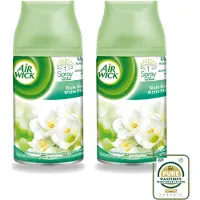 Air Wick 2 x - Luchtverfrisser Navulling - Jasmijn & Witte Bloemen - Automatische Spray - 250 ml - Wasstrips - Luchtverfrisser - Geur - Bloemige Geur - Jasmijn - Witte Bloemen