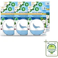 Air Wick 6 x – Luchtverfrisser – Deco Sphere Katoen – 75 ml - Grootverpakking - Vaatwasstrips - Luchtverfrisser - Katoen Geur - Frisse Geur - Geur Neutraliseren - Geur In Badkamer