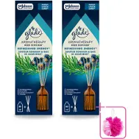 Glade 2 x - Geurstokjes Verfrissende Energie - Aromatherapie Geurverspreiding - 80 ml - Bulkverpakking - Geurstokjes - Douchemop - Energie