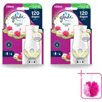 Glade 2 x - Houder Elektrische Olie - Relaxing Zen - Bulkverpakking - Relaxatie - Douchemop - Ontspanning