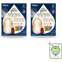 Glade 2 x – Aromatherapy Mist Diffuser – Starterpakket – Houder + Moment of Zen Navulling - 17,4 ml - Grootverpakking - Vaatwasstrips - Aromatherapie - Ontspanning - Lavendel - Sandelhout - Geur