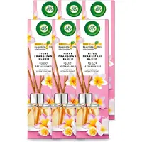 Air Wick 6 x - Geurstokjes - Delicate Frangipani Bloemen - Essentiële Oliën - 40 ml - Voordeelverpakking - 6 stuks