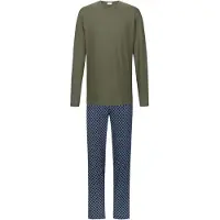 Mey Pyjama lang Serie Sleek Circles Black Forest Green | Maat M