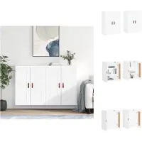 vidaXL Wandkast 69,5x34x90 cm bewerkt hout wit