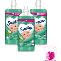 Soupline 3 x - Wasverzachter - Aloë Vera - 56 Wasbeurten - 1.3L - Bulkverpakking - Wasverzachter aloë vera - Douchemop - Frisse geur