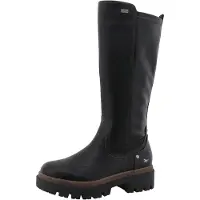 Mustang Dames Zwarte Kniehoge Chunky Lange Winterlaarzen - M0062001